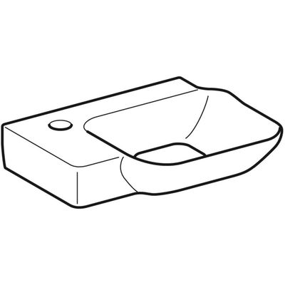 Geberit myDay Handwaschbecken, 40 x 28 cm Hahnloch links, ohne Ül, KeraTect, Farbe weiß Bild 5