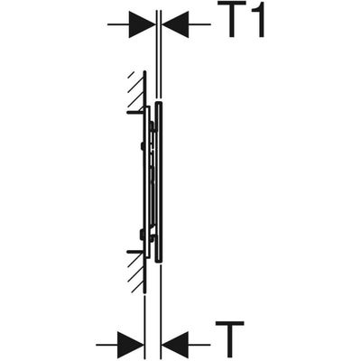 Geberit Sigma70 Betätigungsplatte, für 2-Mengen-Spülung hydr. Auslösung, Glas lava, Farbe transparent Bild 5
