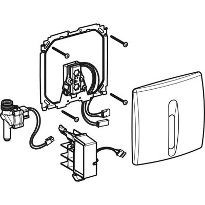 Geberit Urinalsteuerung mit elektronischer Auslösung, Basic, 160 x 160 x 250 mm, Farbe weiß Bild 5