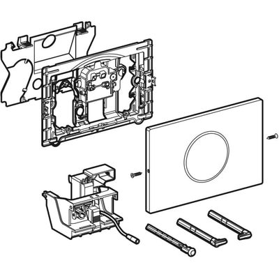 Geberit WC-SteuerungNetz, Sigma10 Betätigungsplatte, berü.los 2-Mengen-Spülung edst. gebü, verschraubbar, Farbe chrom Bild 5