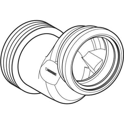 Geberit Anschlussset, für Wand-WC, mit Anschlussstutzen 5 cm etagiert, d90 / di90, Farbe grau Bild 3