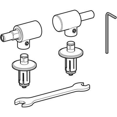 Geberit Set Scharniere, für Urinaldeckel Flow, mit Absenkautomatik Bild 2