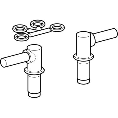 Geberit Set Scharniere, abnehmbar (2 Stück), Farbe silberfarben Bild 2