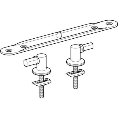 Geberit Set Scharniere, für WC-Sitz Befestigung von oben, 5981380, Farbe silberfarben Bild 2