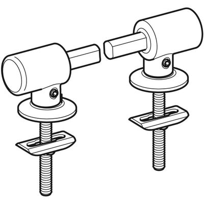 Geberit Set Scharniere, für WC-Sitz, mit Absenkautomatik, Farbe silberfarben Bild 2
