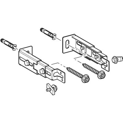 Geberit Duofix Set Fussbefestigung an Rückwand, 2 Stück Bild 3