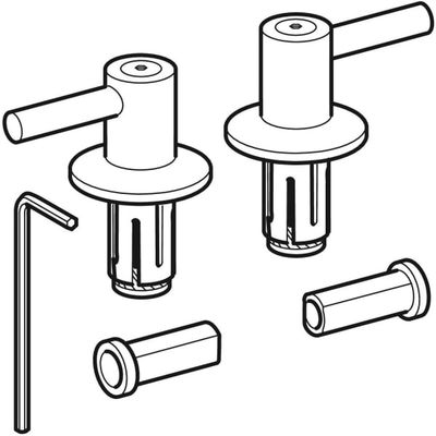 Geberit Set Scharniere, für WC-Sitz Lineo Bild 2