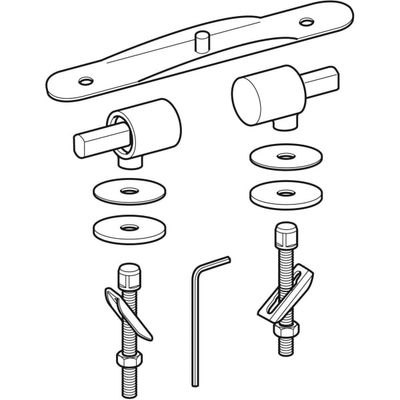 Geberit Set Scharniere für WC-Sitz Bambini mit Absenkautomatik, Farbe silberfarben Bild 2