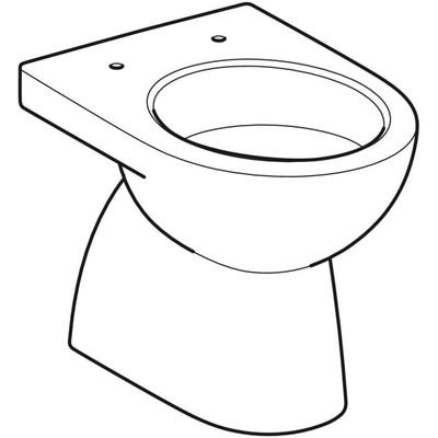 Geberit Renova Stand-WC Tiefspüler, Abg.verti teilgeschl.Form, T:53 cm, KeraTect, 400 x 350 mm, Farbe weiß Bild 10