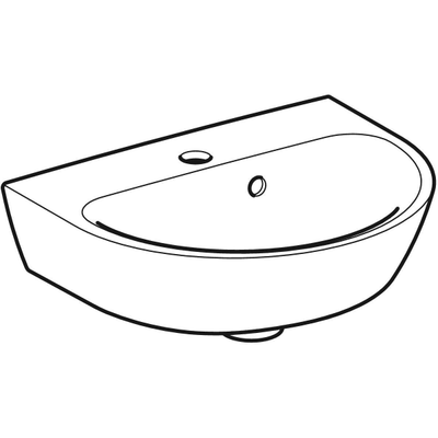 Geberit Handwaschbecken, 450 x 360 mm, mit HL, mit ÜL, weiss, 175 x 450 x 360 mm, Farbe weiß Bild 5