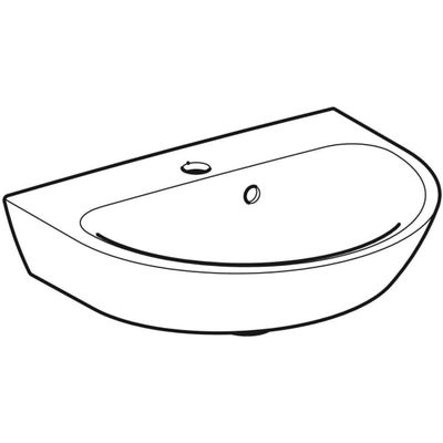 Geberit Handwaschbecken, 500 x 400 mm, mit HL, mit ÜL, weiss, 175 x 500 x 400 mm, Farbe weiß Bild 5