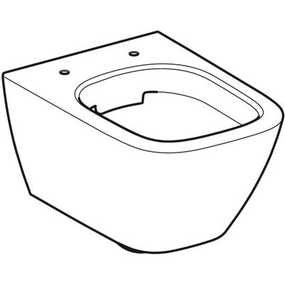 Geberit Square Wand-Tiefspül-WC, spül randlos, mit verdeckte Befestigung, Ausladung 490 mm, 330 x 350 x 490 mm, Farbe weiß Bild 7