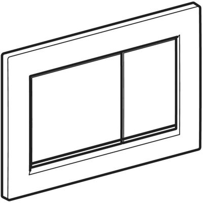 Geberit Betätigungsplatte Omega30, für 2-Mengen-Spülung weiss / hochglanz-chrom / weiss, 10 x 212 x 142 mm, Farbe weiß, chrom Bild 5