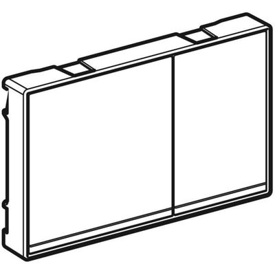 Geberit Betätigungsplatte Omega60, für 2-Mengen-Spülung Glas, 25 x 184 x 114 mm, Farbe weiß Bild 5