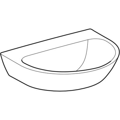 Geberit Waschtisch, 600 x 480 mm, ohne HL, ohne ÜL, weiss, 190 x 600 x 480 mm, Farbe weiß Bild 5