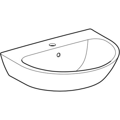 Geberit Waschtisch, 600 x 480 mm, mit HL, mit ÜL, weiss, KeraTect, 190 x 600 x 480 mm, Farbe weiß Bild 6