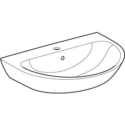 Geberit Waschtisch, 700 x 520 mm, mit HL, mit ÜL, weiss, 195 x 700 x 520 mm, Farbe weiß Bild 5