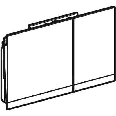 Geberit Sigma60 Betätigungsplatte, für 2-Mengen-Spülung flaechenb, chrom-gebürstet, 132 x 214 mm, Farbe chrom Bild 4