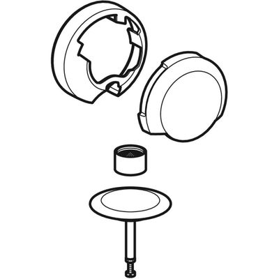 Geberit Farbset Wings verchromt - neu - für Zu- und Ablaufgarnitur Universal Top, Farbe chrom Bild 3