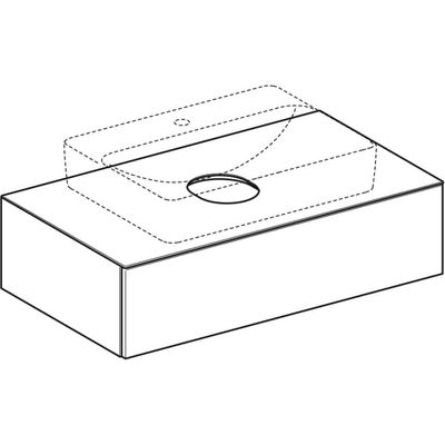 Geberit VariForm US, für AS-WT, mit 1 Schublade 90 x 24 x 51 cm, 235 x 900 x 510 mm, Farbe nussbaum hickory Bild 6