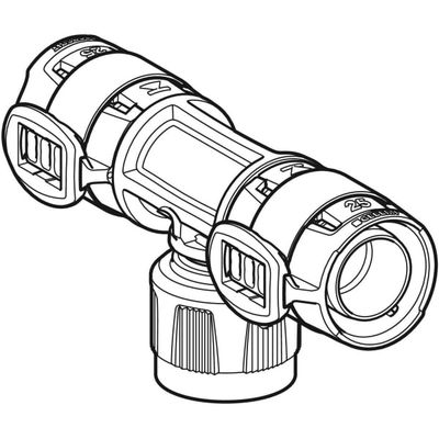 Geberit Übergangs-T-Stück, mit MasterFix 20 mm x MF, PPSU, 20 x 16 mm Bild 3