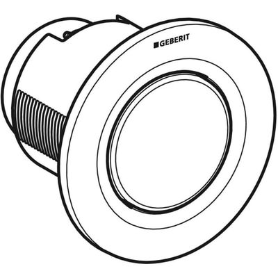 Geberit Typ 01 Fernbetaetigung, rund, pmeum. 1-Mengen-Spülung, UP-Drücker, Farbe weiß Bild 5
