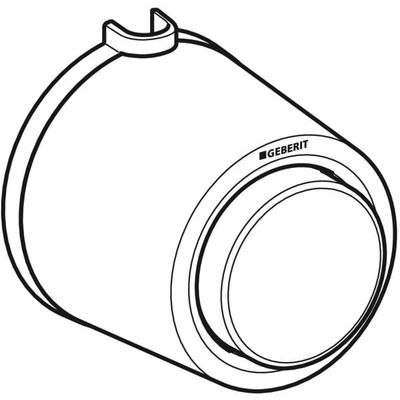 Geberit Typ 01 Fernbetaetigung, rund, pmeum. 1-Mengen-Spülung, AP-Drücker, Farbe weiß Bild 5