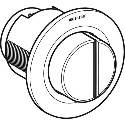 Geberit Typ 01 Fernbetaetigung, rund, pmeum. 2-M-Sp, UP-Drücker, vorragend, Farbe weiß Bild 5