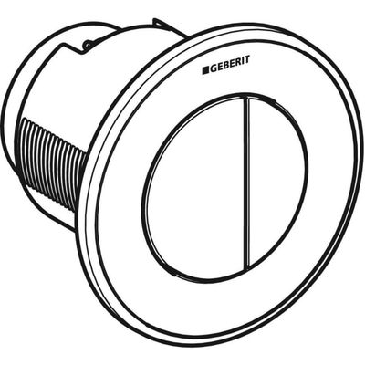 Geberit Typ 01 Fernbetaetigung, pneumatisch 2-M-Sp, UP-Drücker, Round, mattverchr. Bild 5
