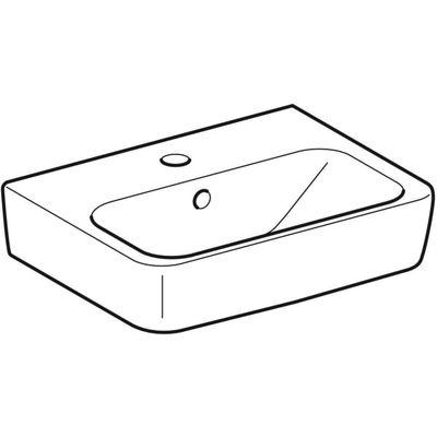 Geberit Handwaschbecken, unterbaufaehig,450 x 340 mm, HL, mit ÜL, weiss, 170 x 450 x 340 mm, Farbe weiß Bild 5