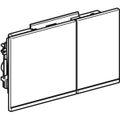 Geberit Omega60 Betätigungsplatte für 2-Mengen-Spülung, Glas weiss / hochglanz-verchromt, 25 x 184 x 114 mm, Farbe weiß, chrom Bild 2