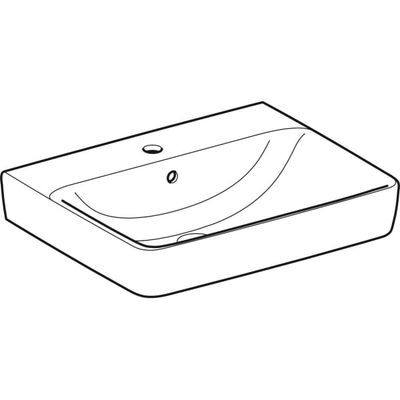 Geberit Waschtisch, unterbaufaehig, 600 x 480 mm, mit HL, mit ÜL, weiss, KeraTect, 185 x 600 x 480 mm, Farbe weiß Bild 6