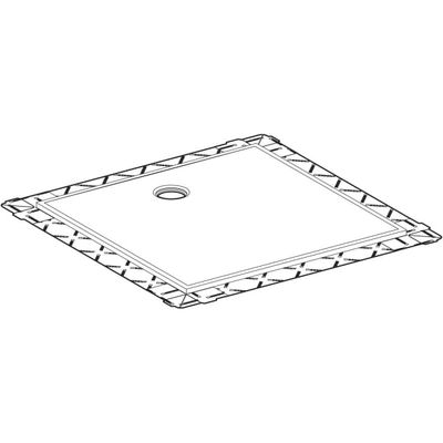 Geberit Duschflaeche aus Varicor, bodeneben,1200 x 1200 mm, weiss, 18 x 1200 x 1200 mm, Farbe weiß Bild 4
