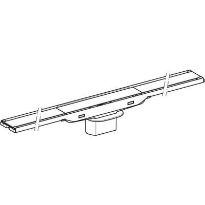 Geberit Duschrinne CleanLine60, 30-130 cm, Metall poliert / gebürstet, 8 x 1300 x 43 mm Bild 5