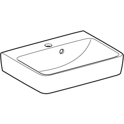 Geberit Handwaschbecken, unterbaufaehig,500 x 380 mm, HL, mit ÜL, weiss, 170 x 500 x 380 mm, Farbe weiß Bild 5