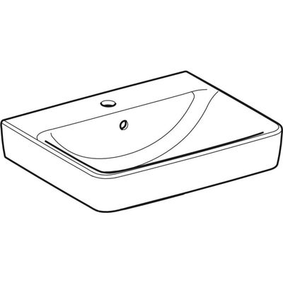 Geberit Waschtisch, unterbaufaehig, 550 x 440 mm, mit HL, mit ÜL, weiss, 180 x 550 x 440 mm, Farbe weiß Bild 5