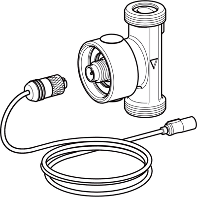 Geberit Temperatur- und Volumenstromsensor für Hygienespülung, DN 32 1 1/2" AG, Rtg, 66 x 40 mm Bild 3