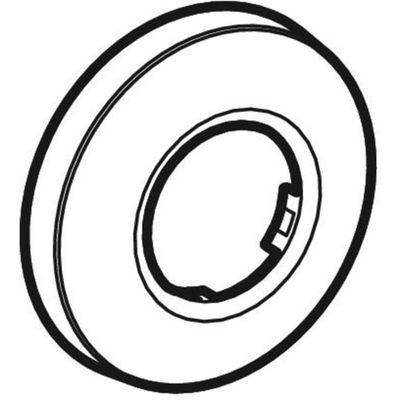 Geberit Wandrosette flach, d 32 mm Aussend. 8,5 cm, Höhe 1,5 cm, Farbe schwarz Bild 3