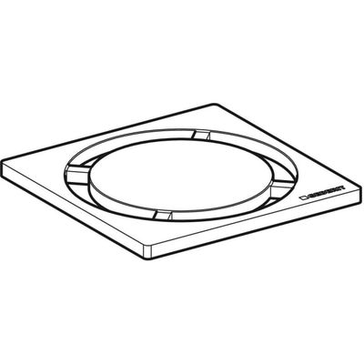 Geberit CleanPoint Designrost, rund 8 x 8 cm, Farbe Edelstahl-Optik (silber) Bild 4