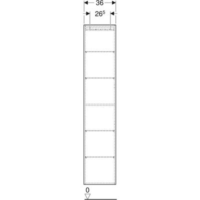 Geberit ONE Hochschrank, mit 1 Tür 36 x 180 x 29,1 cm, Farbe braun Bild 5