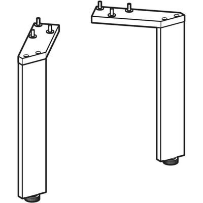 Geberit Set Füsse schmal (2 Stück), H:22,5 cm lava / pulverbeschichtet, Farbe schwarz Bild 5