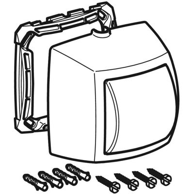 Geberit Handdrücker AP f.1-Mengen-Spülung zu WC-Steuerung pneumatische Spülauslösung chrom Bild 4