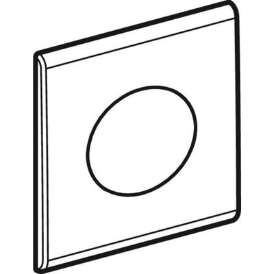Geberit Abdeckplatte, für Urinal, Samba, 130 x 130 x 9 mm, Farbe silberfarben Bild 4