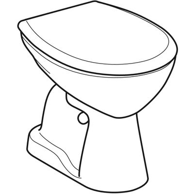 Geberit Renova Stand-WC Flachspüler Abgang vertikal, Farbe weiß Bild 5