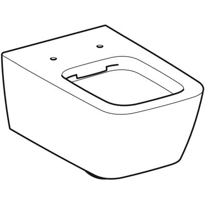 Geberit iCon Square Wand-WC Tiefspüler geschlossene Form, Rimfree, weiss, Farbe blau Bild 5