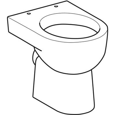Geberit Renova Stand-WC Flachspüler Abg. horiz, teilgeschlossene Form, Farbe weiß Bild 5