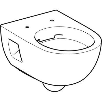 Geberit Renova Wand-WC Tiefspüler teilgeschlossene Form, Rimfree, Farbe weiß Bild 5