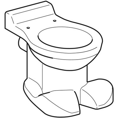 Geberit Bambini Stand-WC Tiefspüler für Kinder Löwentatzendesign, für WC-Sitz, Farbe weiß Bild 5