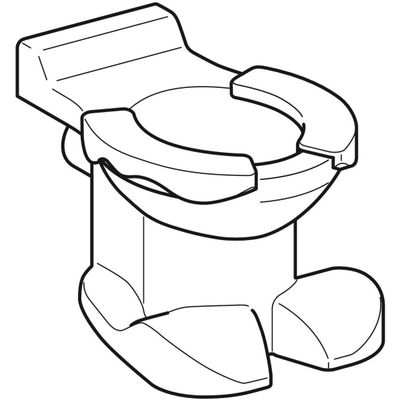 Geberit Bambini Stand-WC Tiefspüler für Kinder Löwentatzendesign, Sitzfl. grau, Farbe weiß Bild 5
