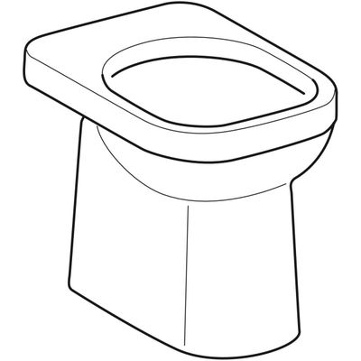Geberit Renova Comfort Square Stand-WC Tiefspüler / erhöht, teilgeschl. Form weiss, Farbe blau Bild 5